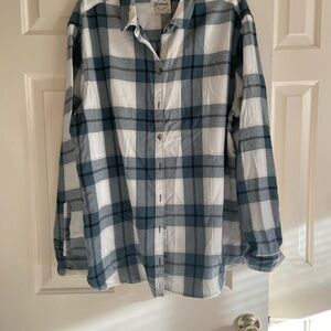 Jachs Teal and White Checkered Shirt